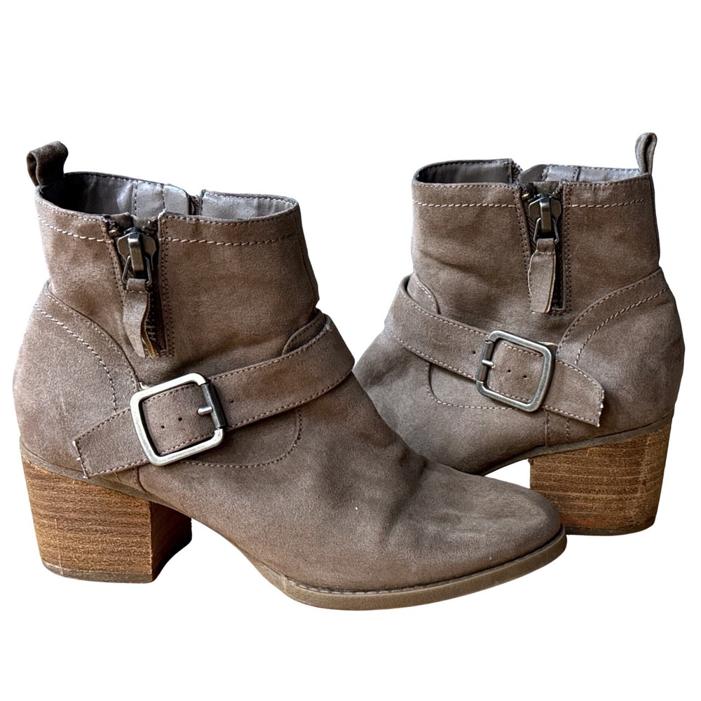 Madden Girl Women's FIBBI Ankle Boot, Taube‎ Fabric Size 6.5 Brown